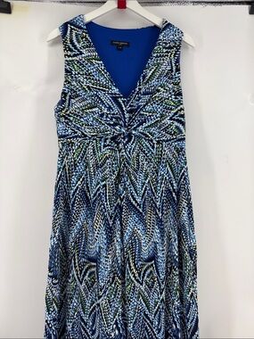 blue white floral maxi dress Rebecca White Floral Maxi Dress L / White